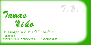 tamas miko business card